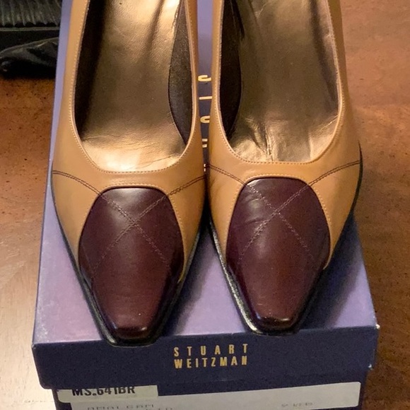 Stuart Weitzman Camel Kid Pumps - Picture 10 of 10
